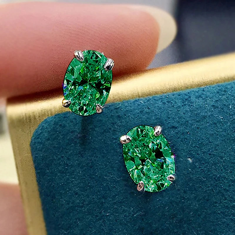 Oval, Emerald, Heart & Princess Cut Shaped CZ studs