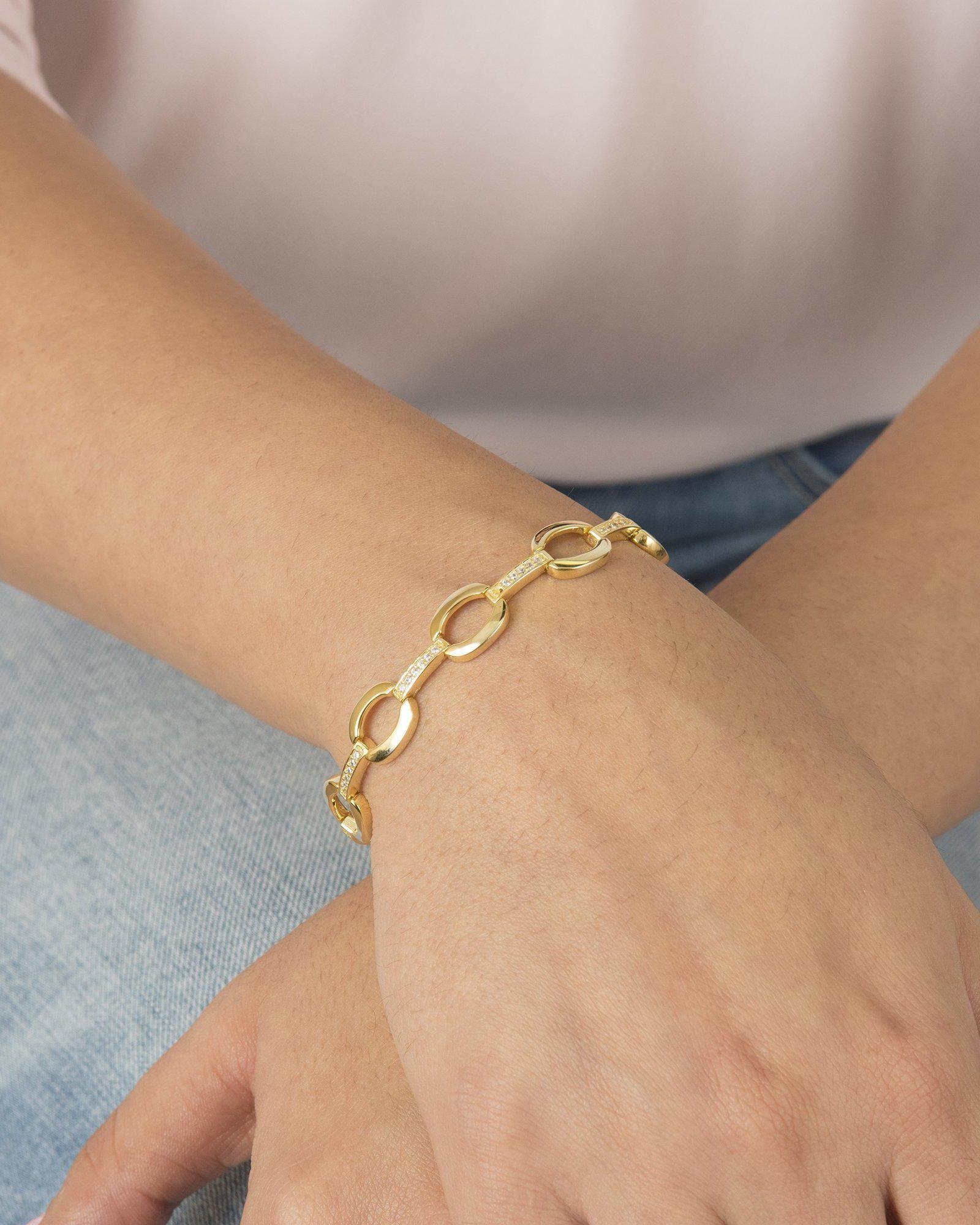 Yvette Oval Link and Bar Bracelet