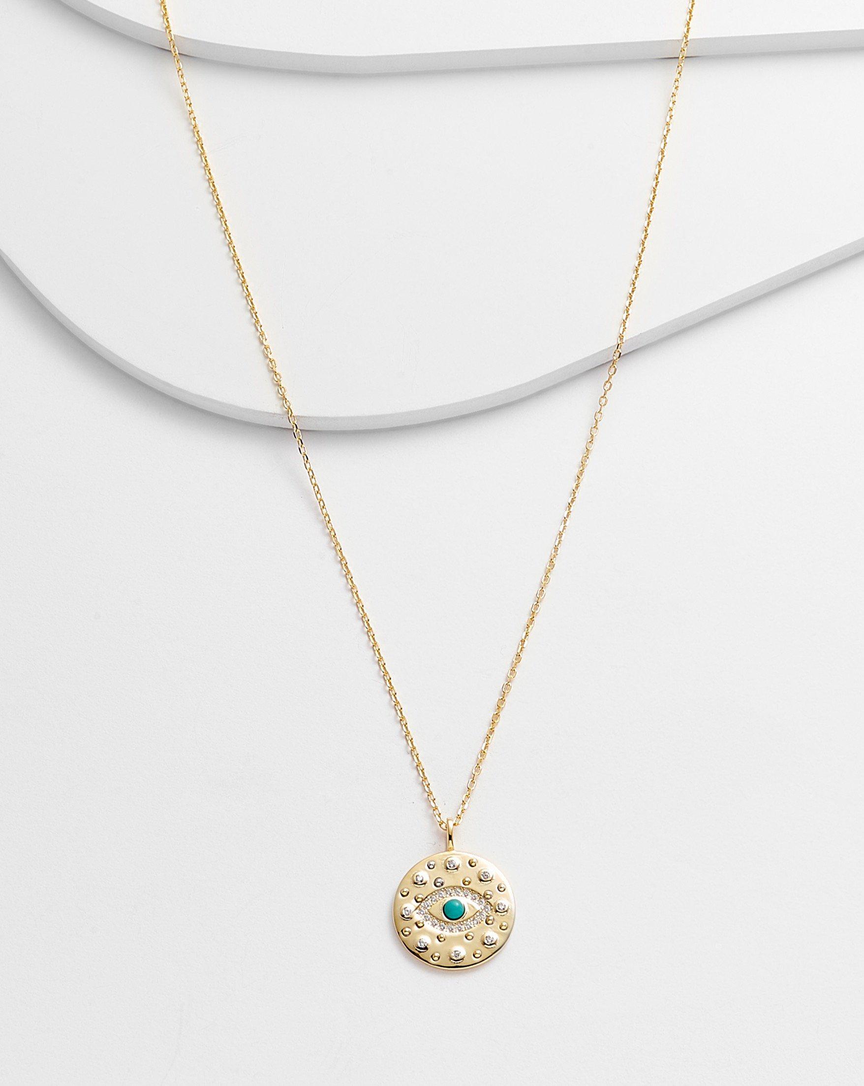 Jaya Evil Eye Medallion Necklace